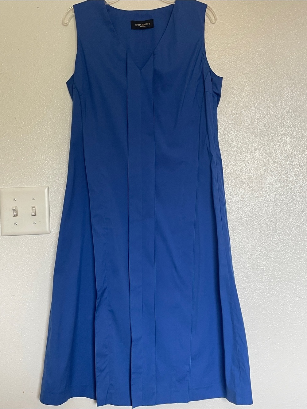 Piazza Sempione Royal Blue Sleeveless Midi Dress